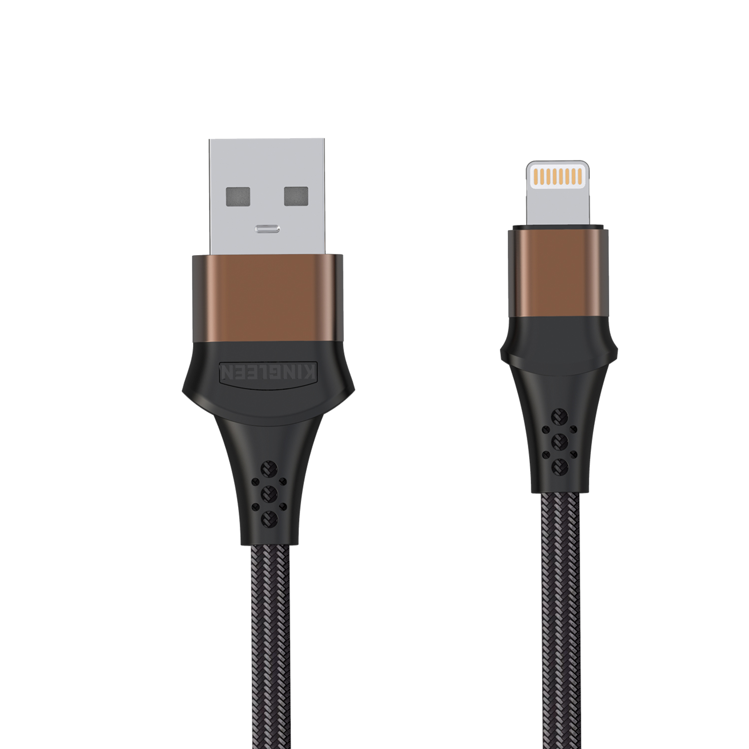(image for) كيبل شحن لايتننك 2 متر Kingleen K58 USB A to Lightning 2M Cable