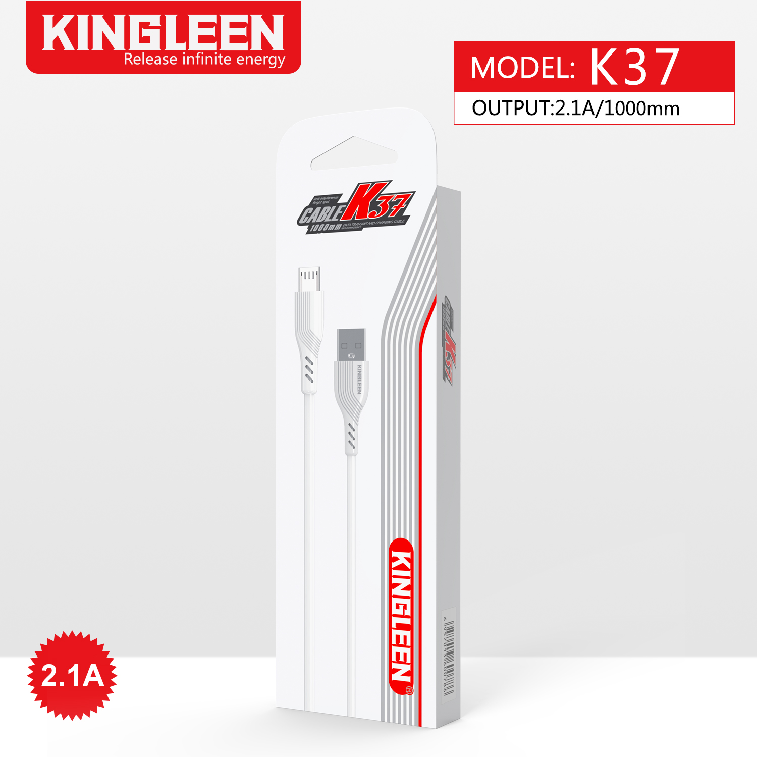 (image for) Kingleen k203 Micro USB Cable V8 Android Phone Charging 2 Mt