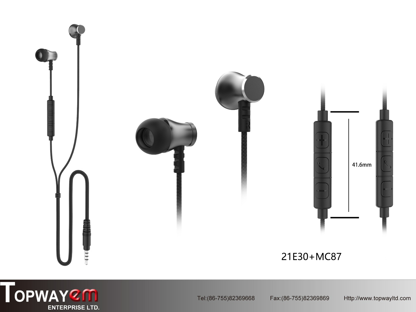 (image for) سماعة أذن سلكية Topway 21E30 Wired in-Ear Earphone