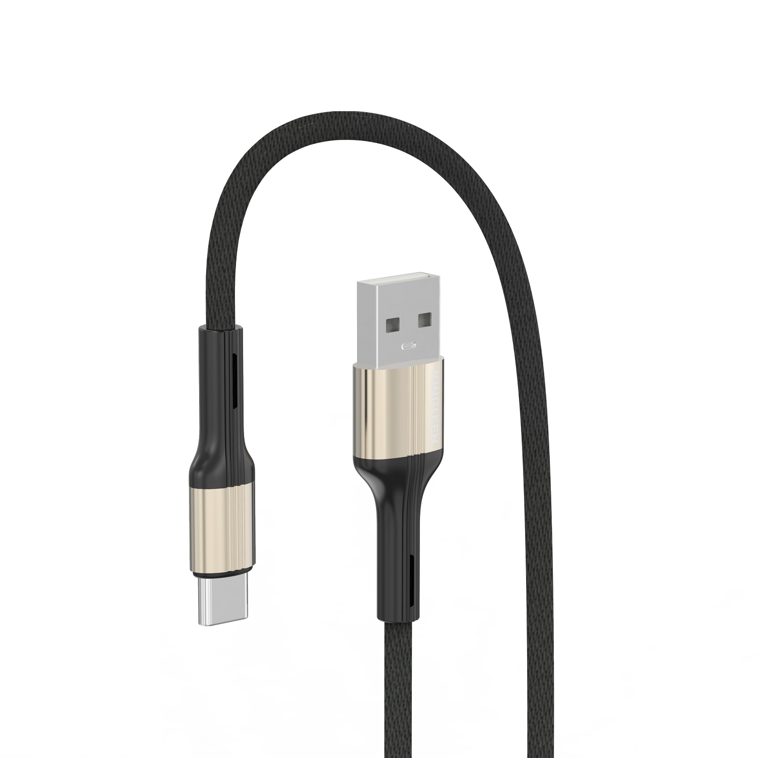 (image for) كابل شحن 1 متر من كينجلين Kingleen K62s USB Type-C Fast Charging Cable-Black