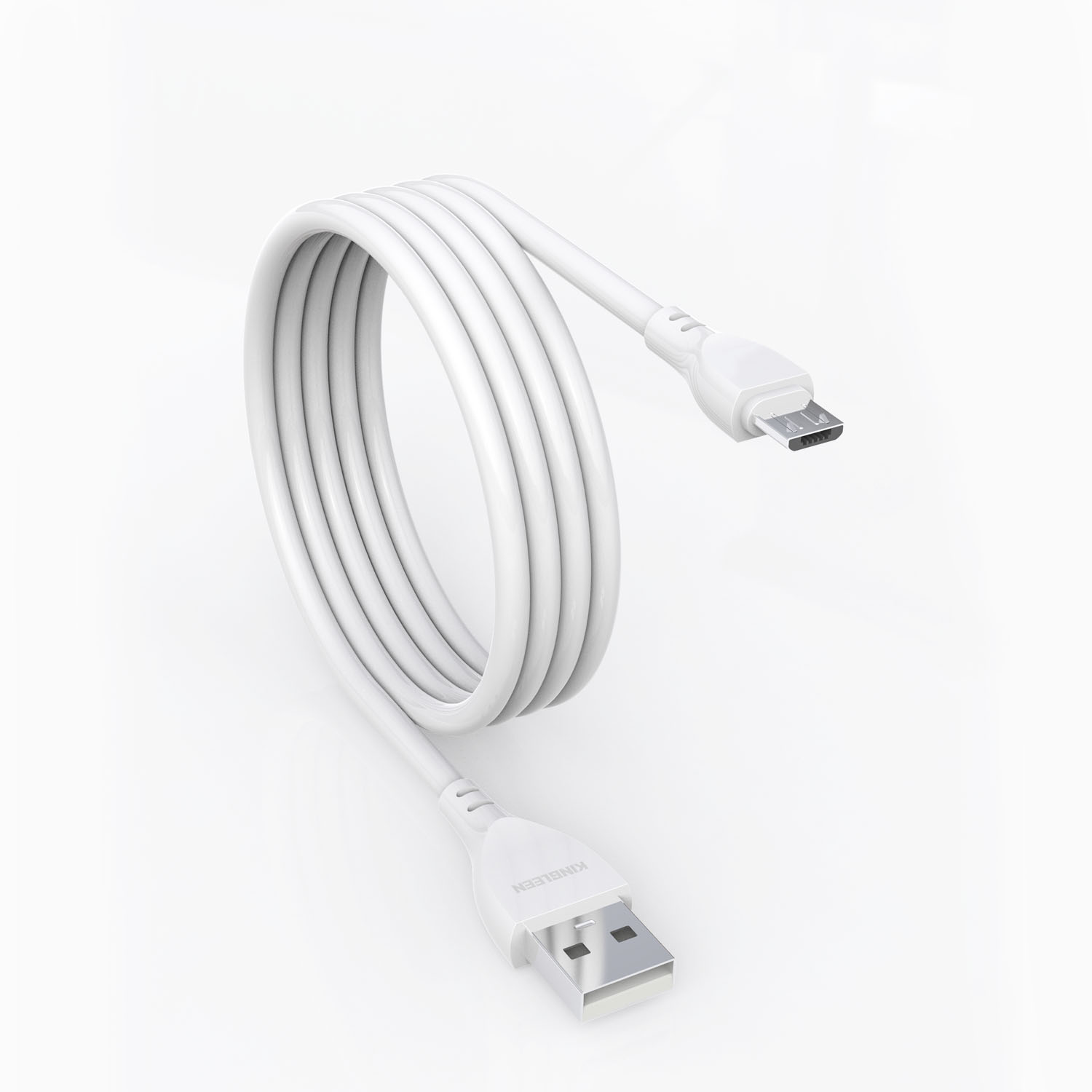 (image for) كابل شحن 1 متر من كينجلين Kingleen K27 Micro USB 5A Fast Charging Cable-White