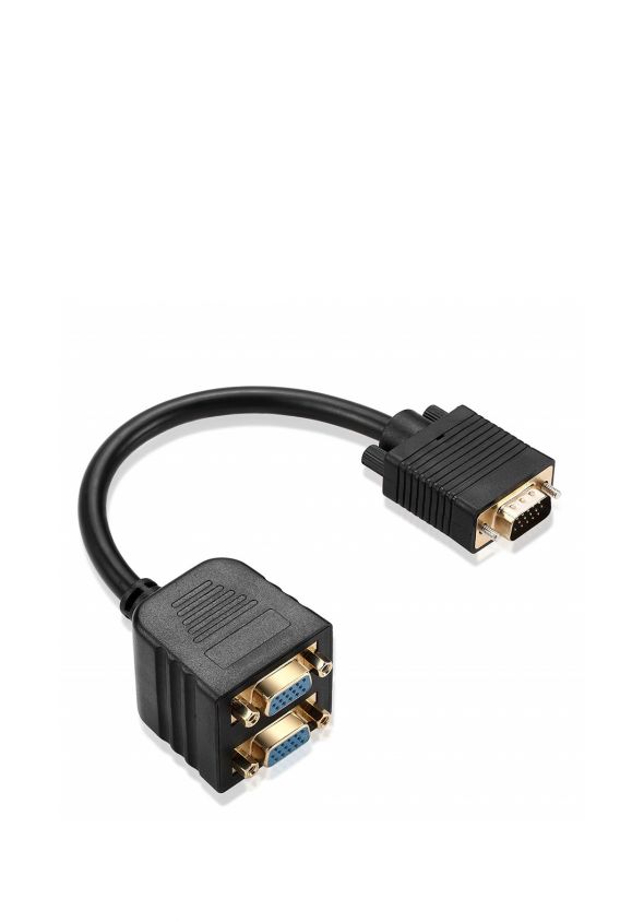 (image for) تحويلة Woi TR-02201 VGA Splitter Cable 1 Male to 2 Female Adapter