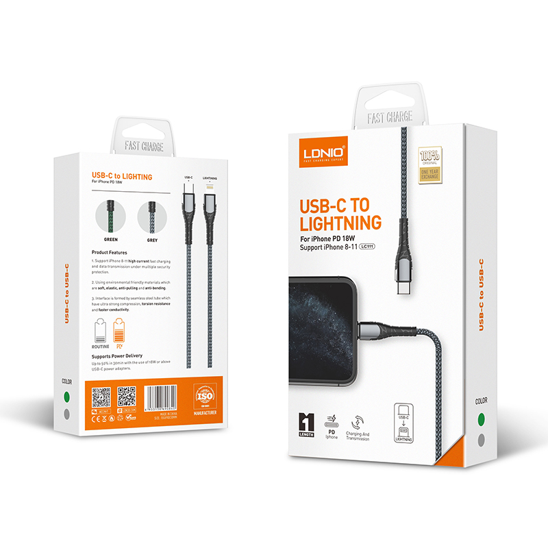 (image for) LIDNO LC111 Type-C to Lightning 1m