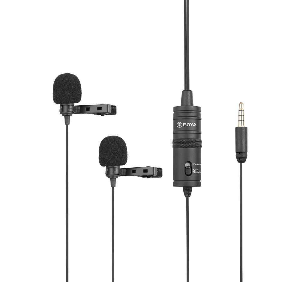 (image for) مايكروفون ثنائي سلكي Boya BY-M1DM Lavalier Microphone