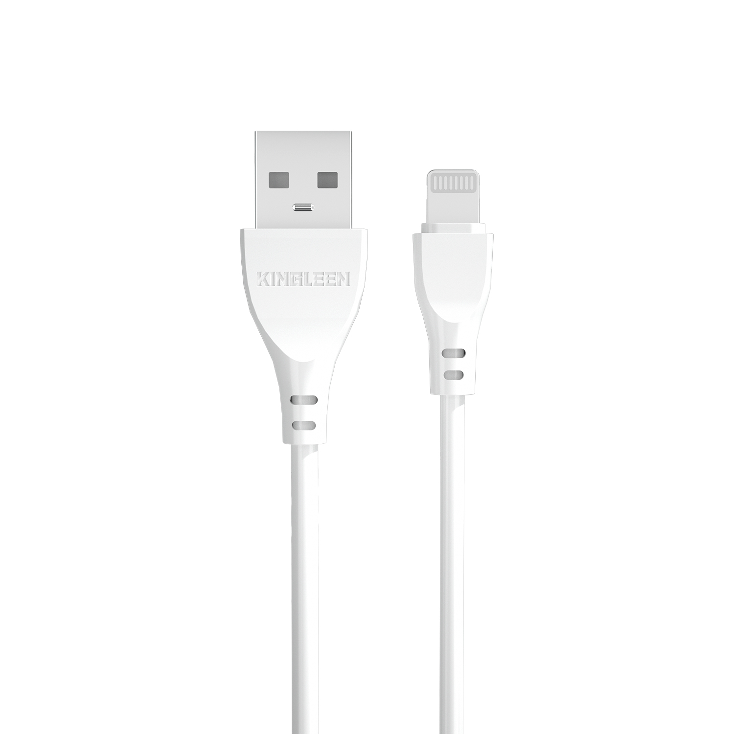 (image for) كابل شحن ايفون 1 متر من كينجلين Kingleen K28 USB Lightning 5A Fast Charging Cable-White