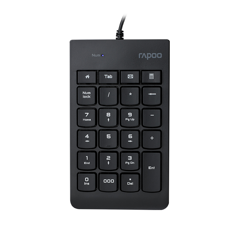 (image for) لوحة مفاتيح رقمية Rapoo K10 Numeric Keypad-Black