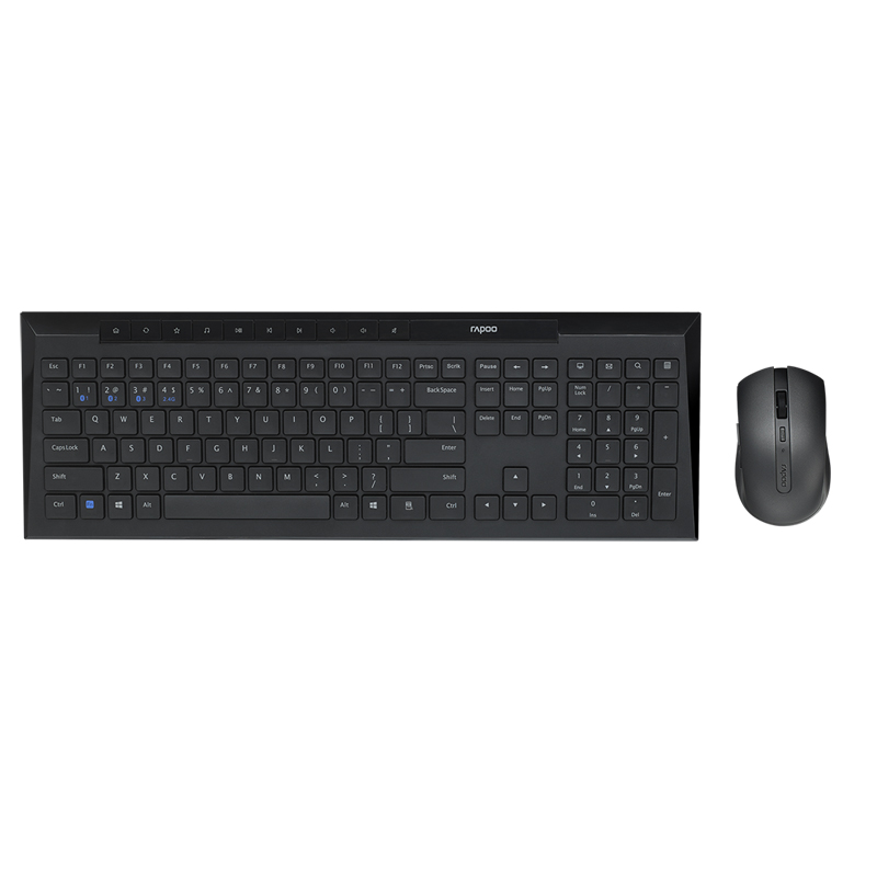 (image for) لوحة مفاتيح وماوس لاسلكية Rapoo 8210M Wireless Keyboard and Mouse
