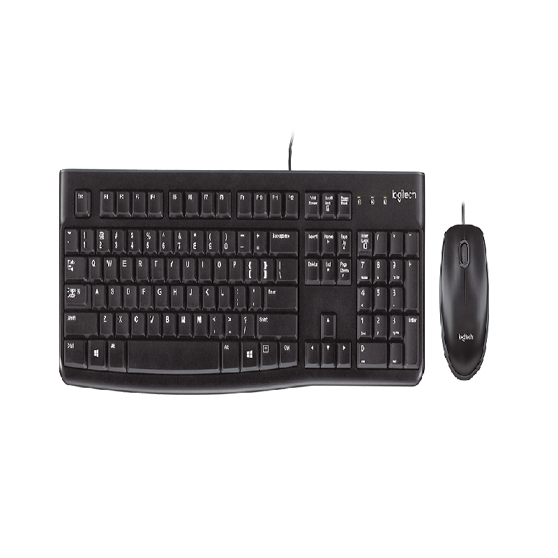 (image for) كيبورد وماوس Logitech MK120 Corded Keyboard and Mouse Combo - Arabic