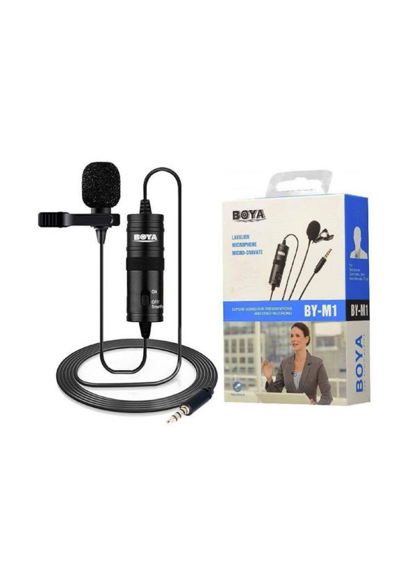 (image for) BOYA BY- M1 Lavalier Microphone Micro-Cravate- Black مايكرفون